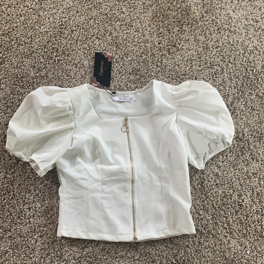 NEW! COPPEROSE WHITE TOP